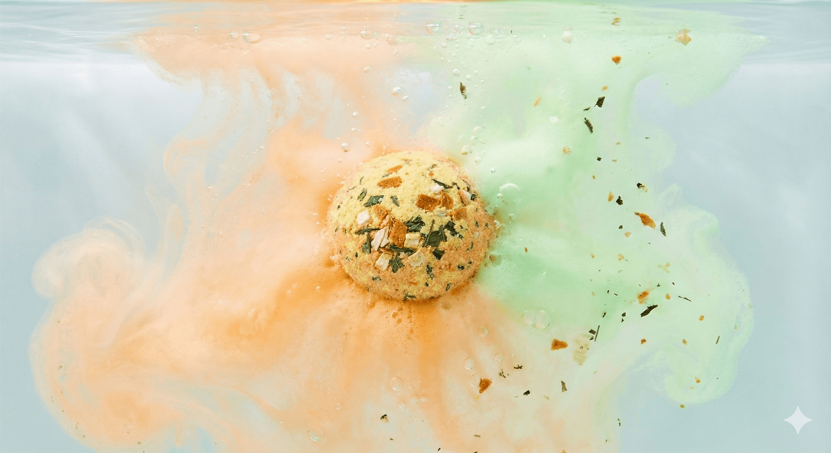 白茶柑橘薄荷浴球 dissolved