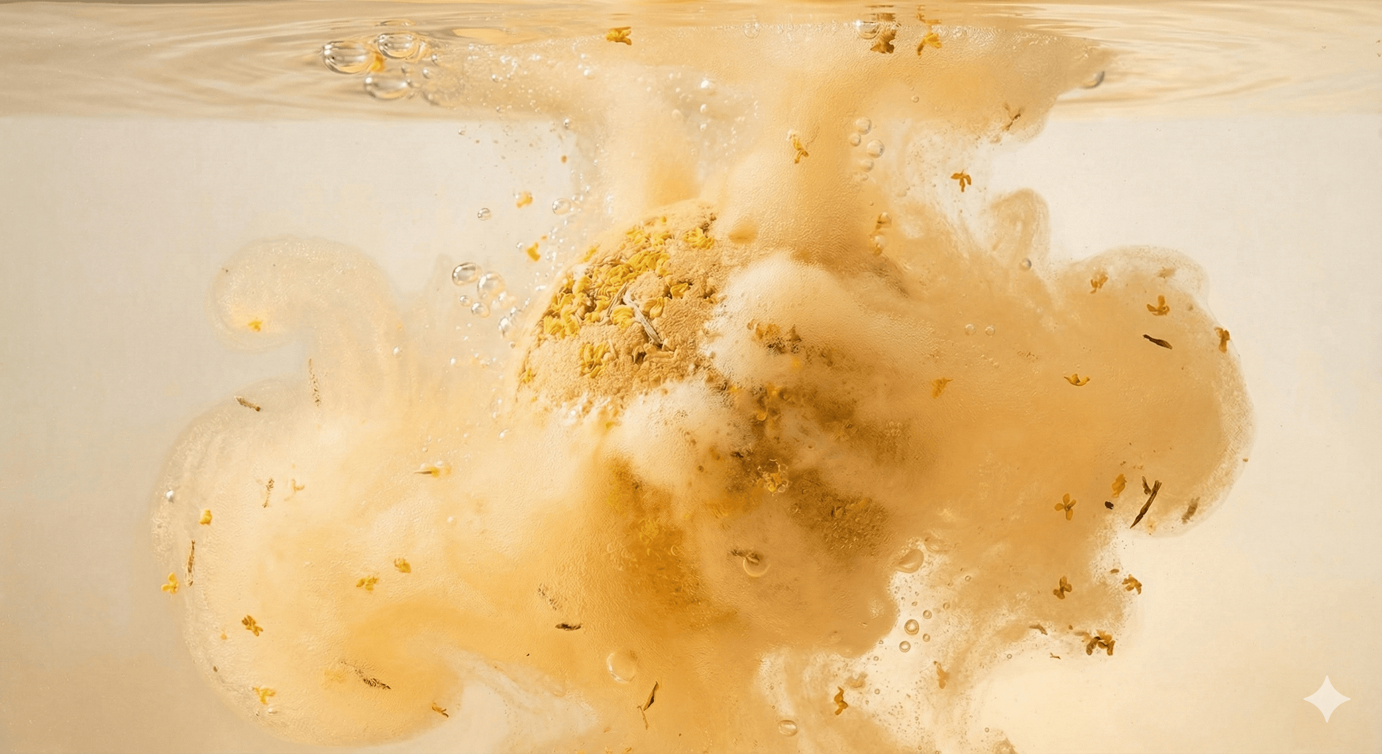 白茶桂花浴球 dissolved