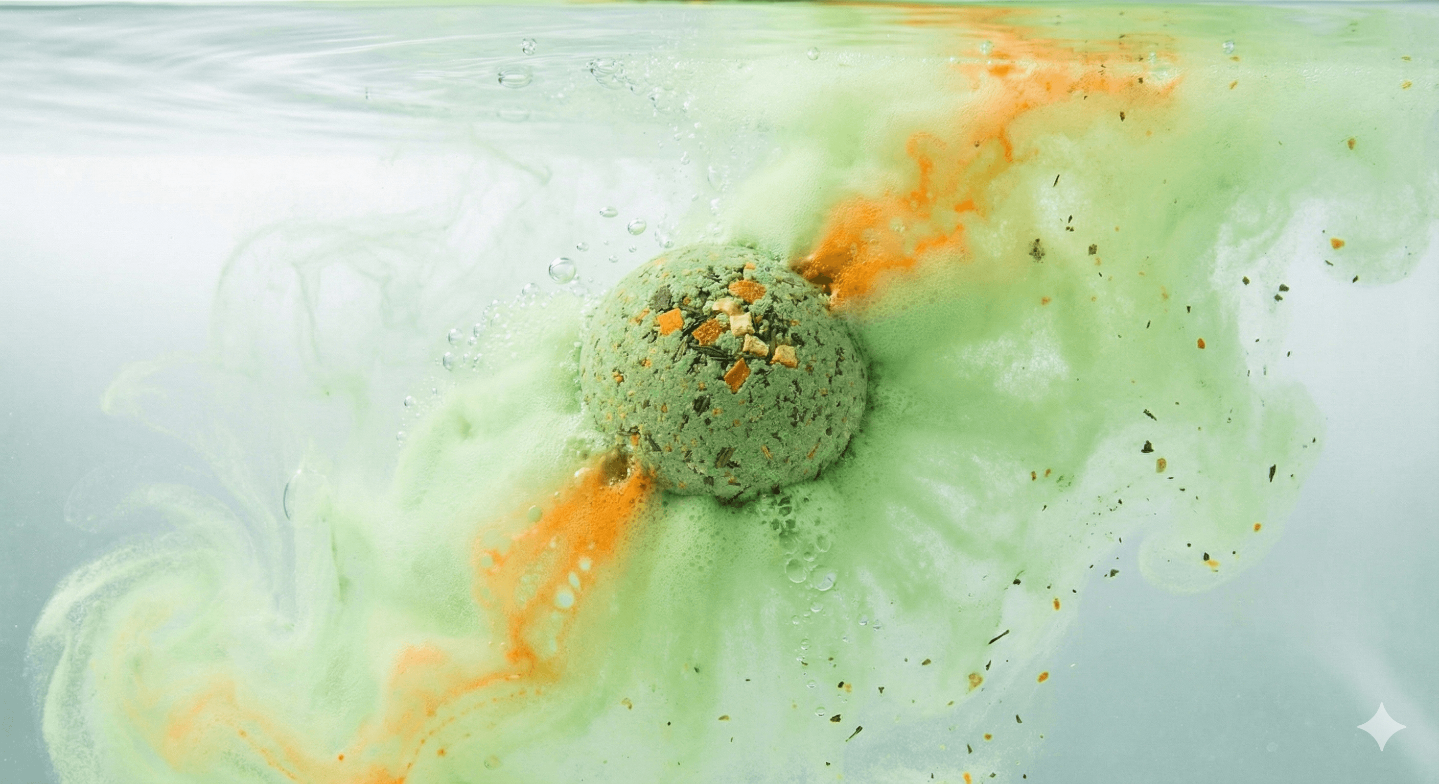 绿茶柑橘浴球 dissolved