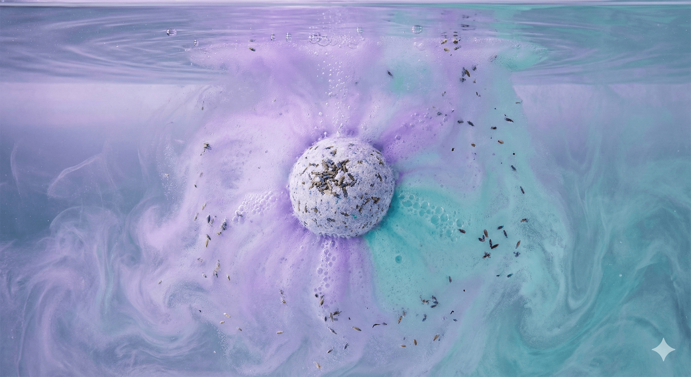 白茶薰衣草助眠浴球 dissolved